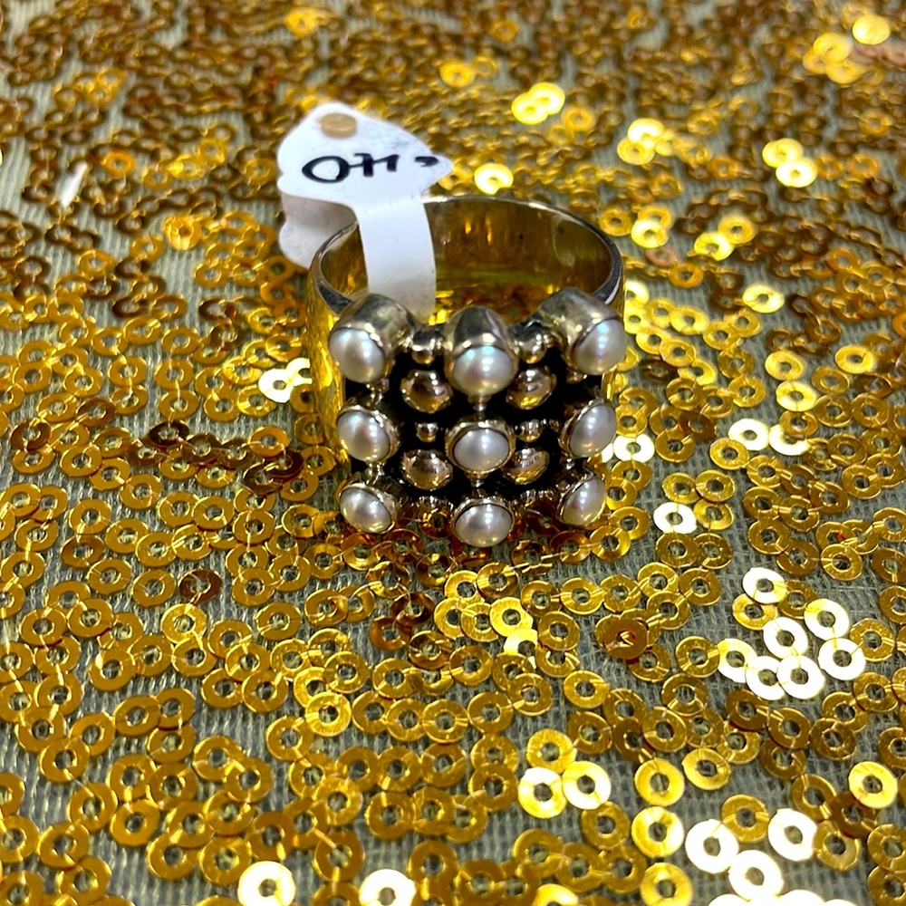 Pearl 925 Ring Size 10 Fits like 9